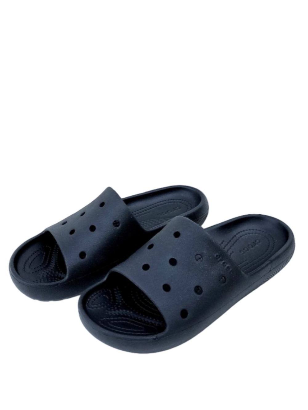 Crocs Classic Slide Sandals V2 Black Adult Unisex Men's 8 Women's 10